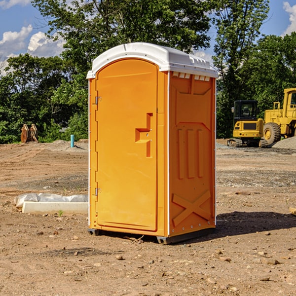 how often are the porta potties cleaned and serviced during a rental period in Anahuac